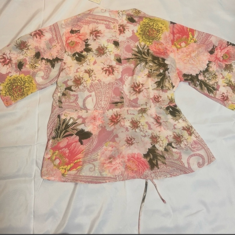 Soho Pink and Green Floral Top